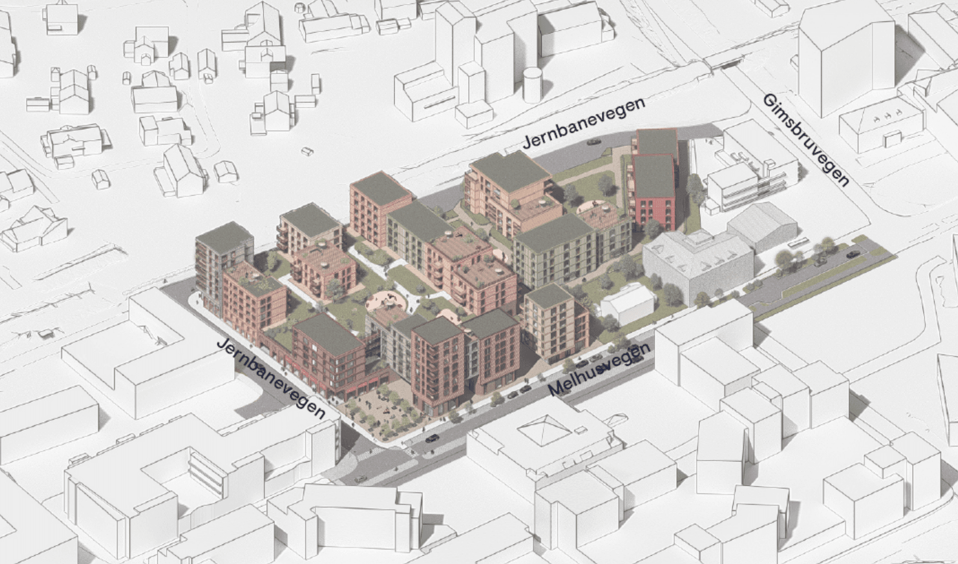 Formannskapet sendte Jernbanevegen 11-planen tilbake – høyder og parkering må følge områdeplanen
