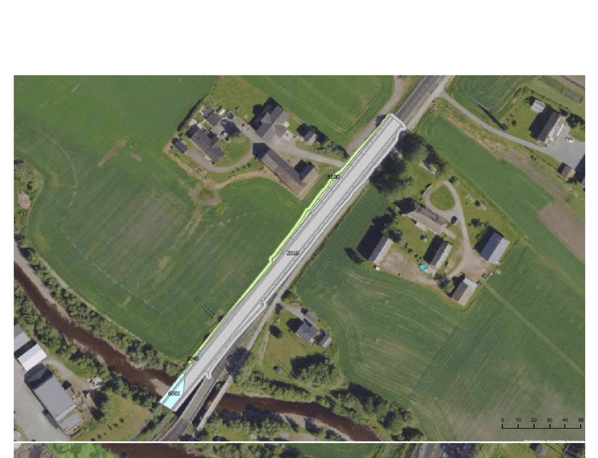 Vei i Melhus kommune (illustrasjonsfoto, satellittbilde)