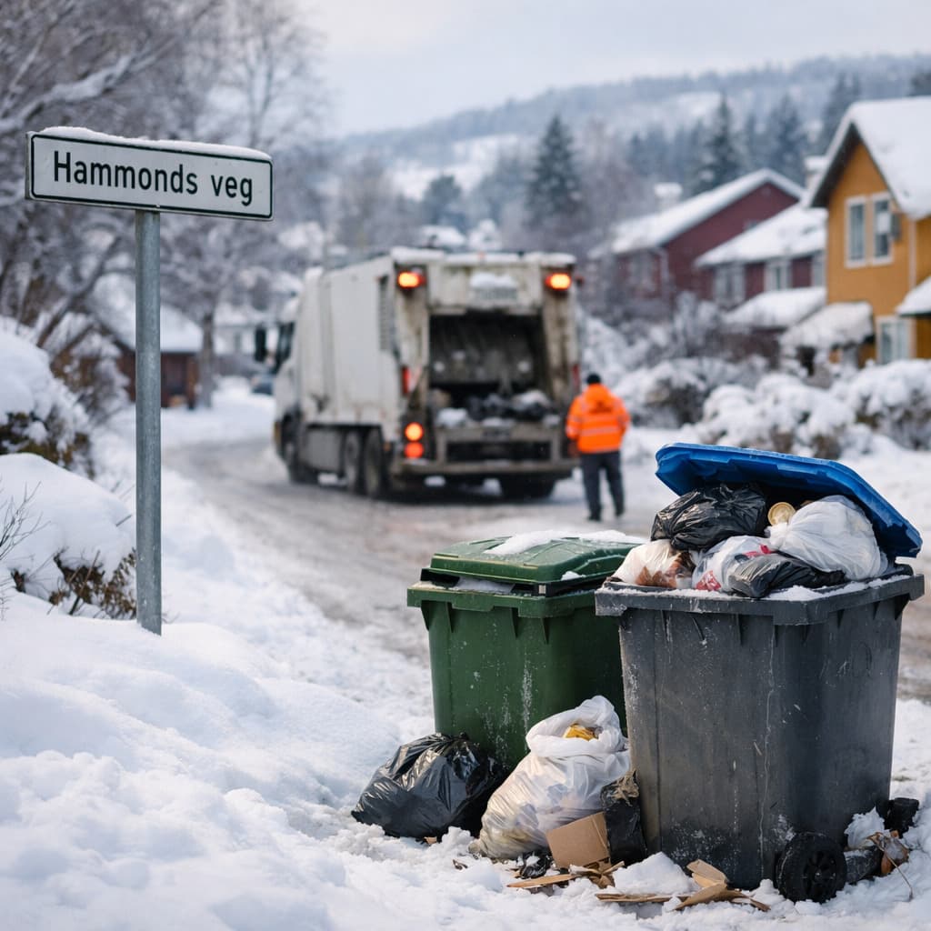 Reagerer etter at søpla ikke ble hentet i Hammonds veg